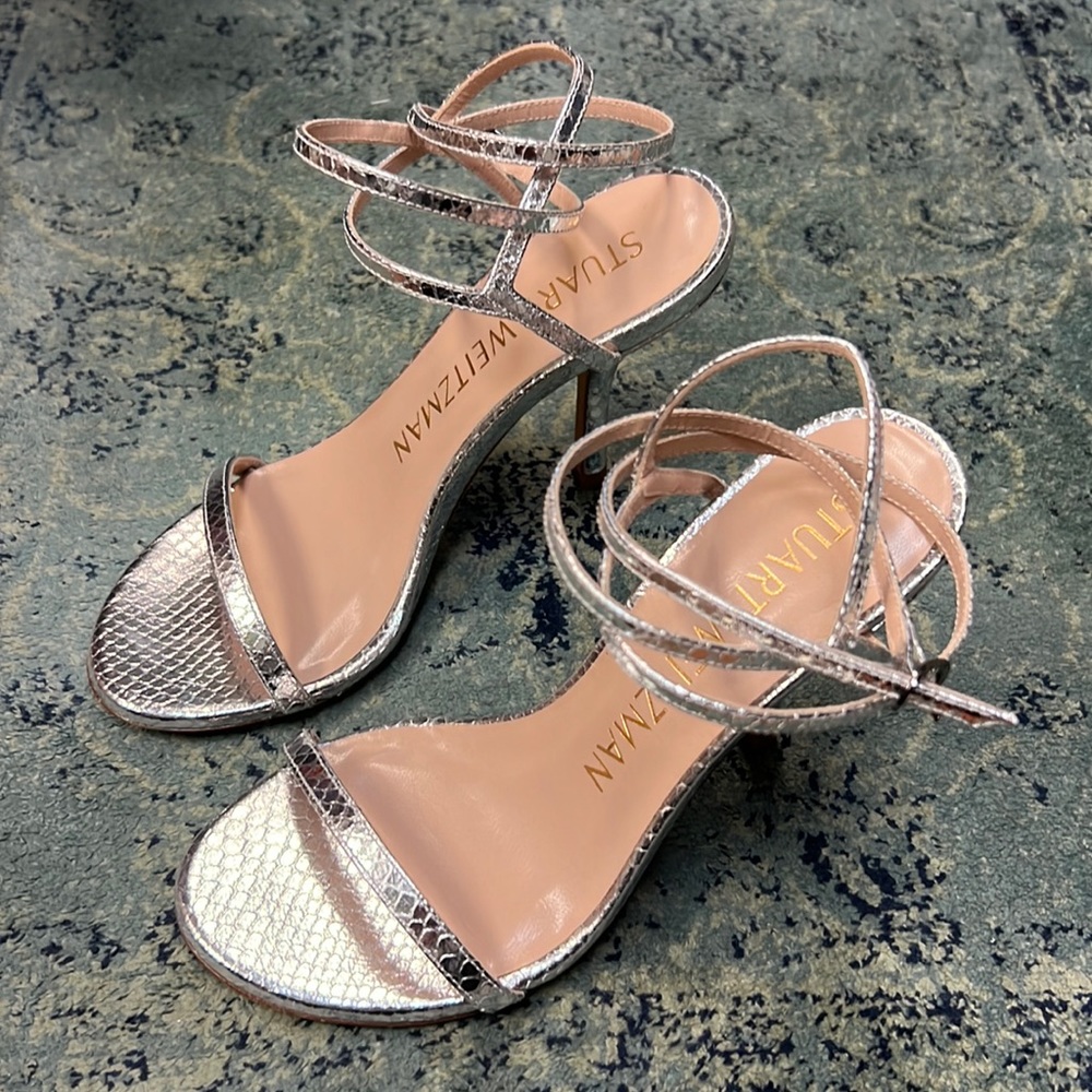 Stuart Weitzman, silver, size 5